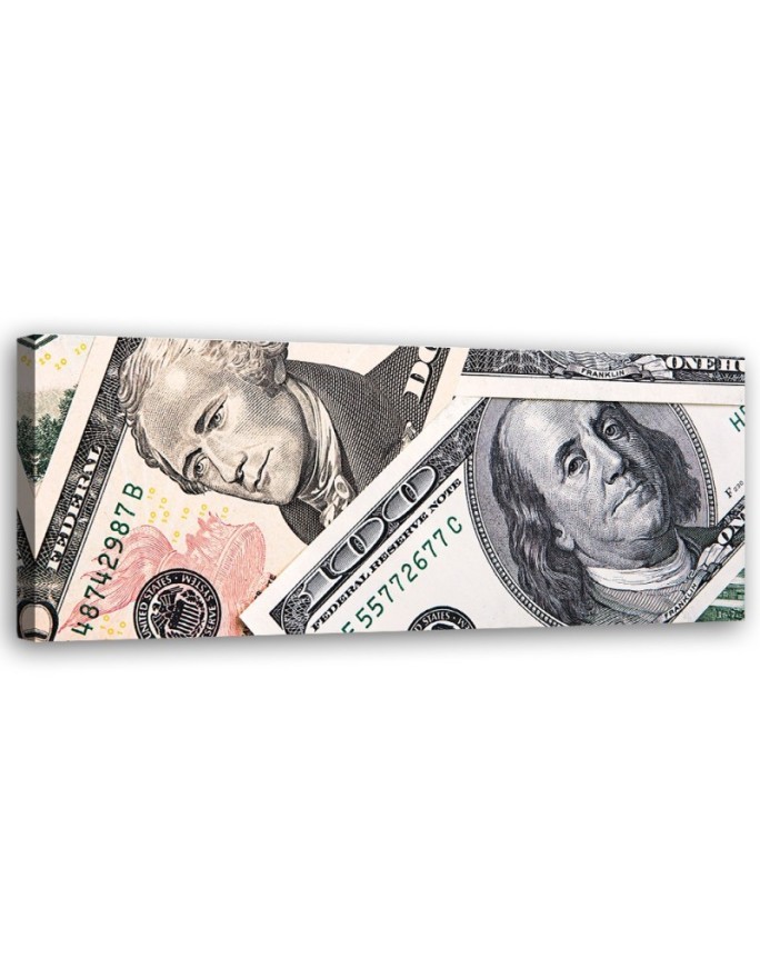 Modernes Wandbild - Grüne Geldscheine | Feeby