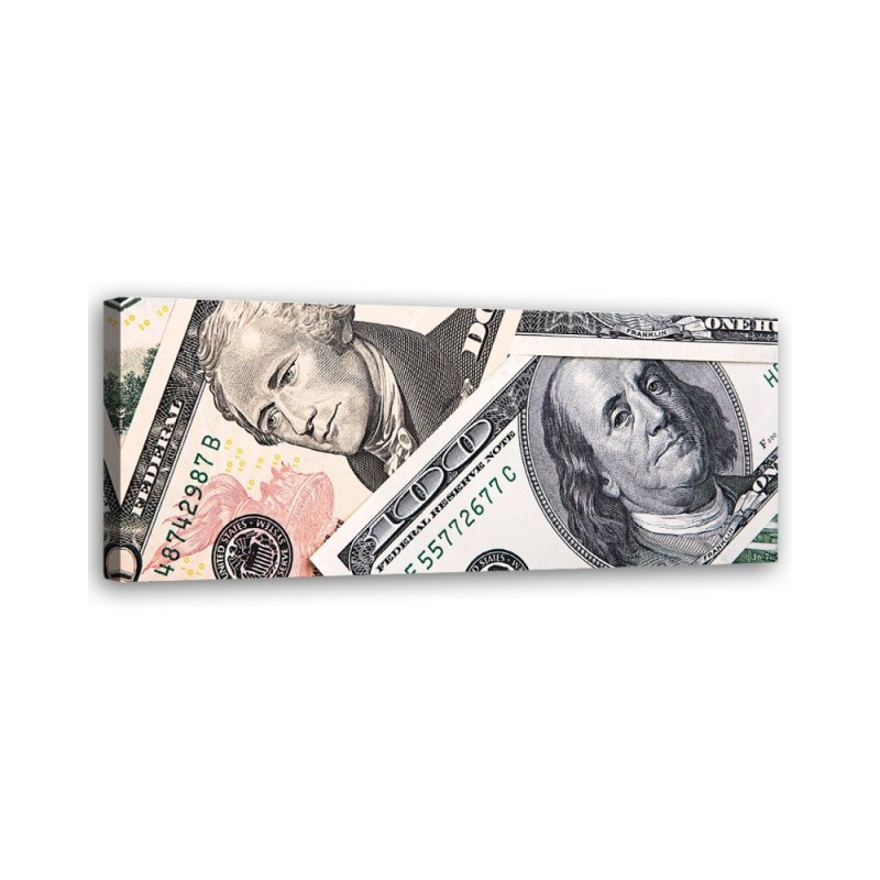 Modernes Wandbild - Grüne Geldscheine | Feeby