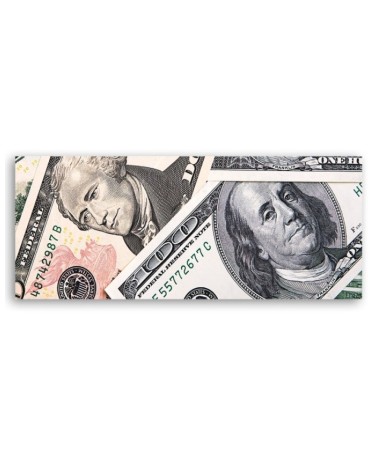 Modernes Wandbild - Grüne Geldscheine | Feeby