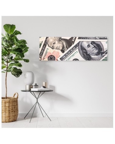 Modernes Wandbild - Grüne Geldscheine | Feeby