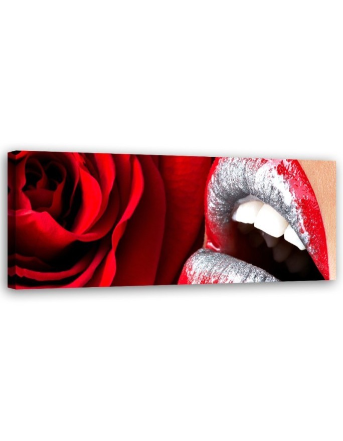 Leinwandbild - Frauenlippen | Feeby