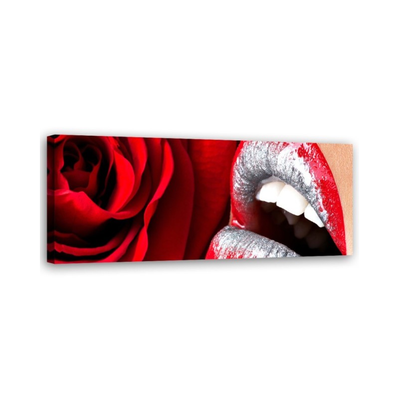 Leinwandbild - Frauenlippen | Feeby