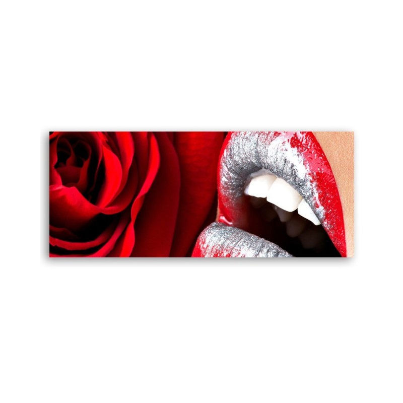 Leinwandbild - Frauenlippen | Feeby