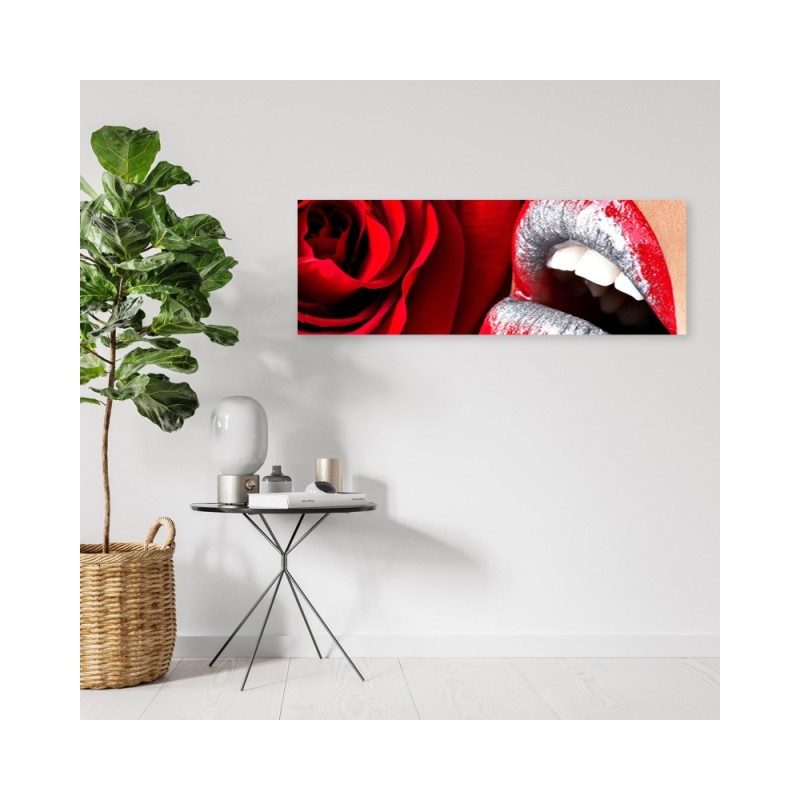 Leinwandbild - Frauenlippen | Feeby