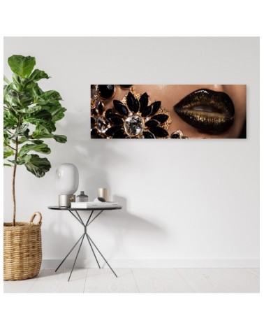 Bild auf Leinwand - Schwarze Lippen | Feeby