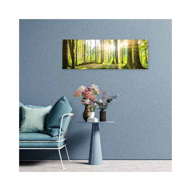 Leinwandbild - Sonnenschein im Wald | Feeby