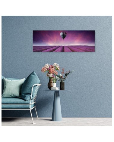 Leinwandbild - Luftballon über einem Lavendelfeld | Feeby