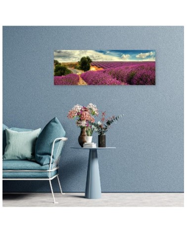 Modernes Wandbild - Lavendellandschaft | Feeby