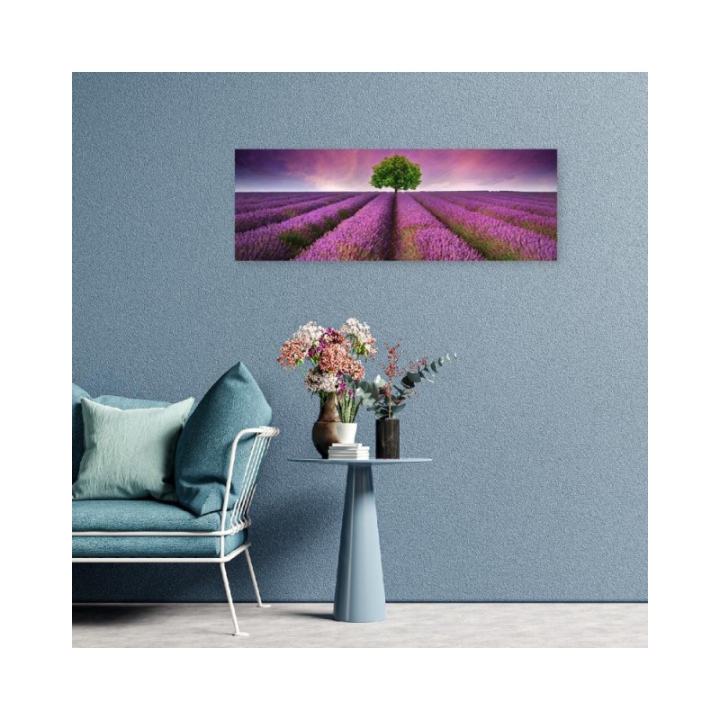Leinwandbild - Feld mit Lavendel | Feeby