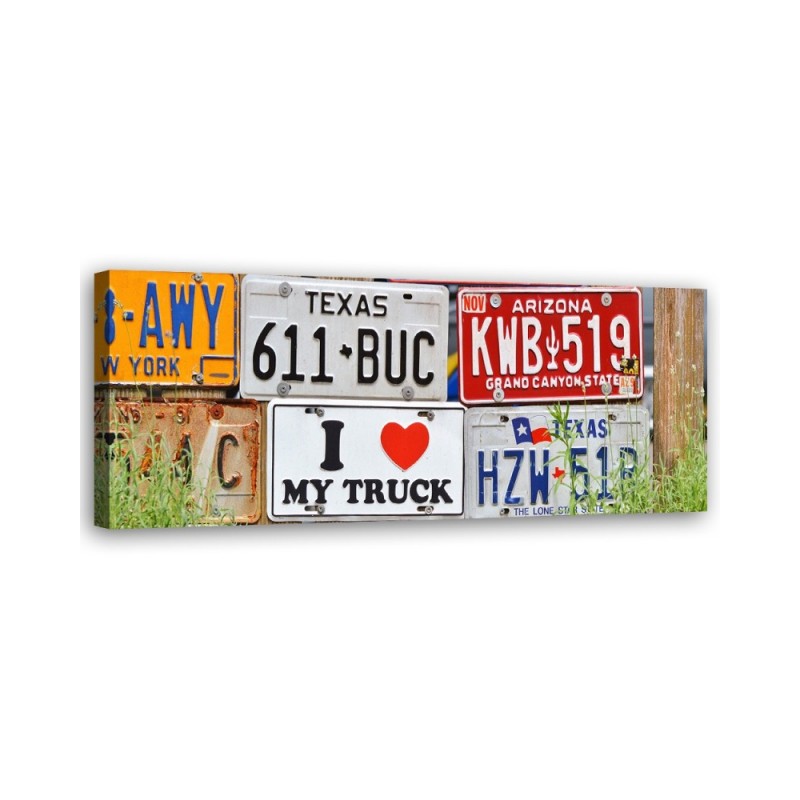 Leinwandbild modern - US-Kennzeichen | Feeby