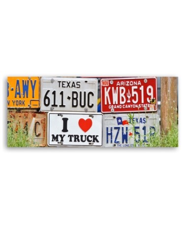 Leinwandbild modern - US-Kennzeichen | Feeby