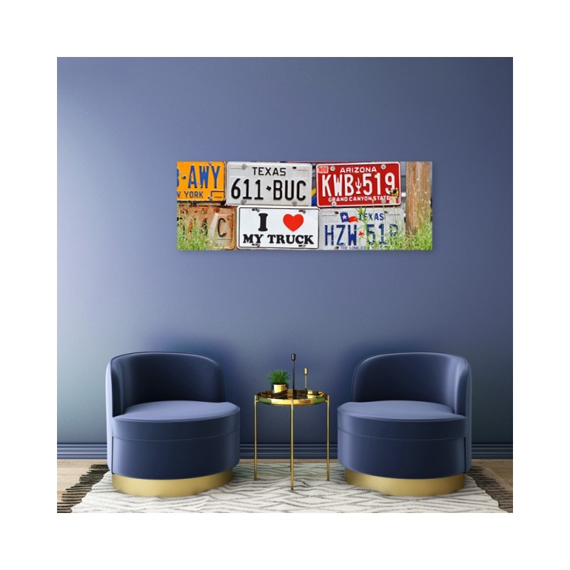 Leinwandbild modern - US-Kennzeichen | Feeby