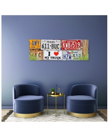 Leinwandbild modern - US-Kennzeichen | Feeby