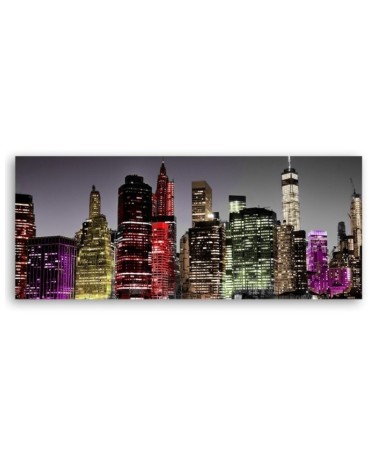 Leinwandbild - Bunte Wolkenkratzer | Feeby