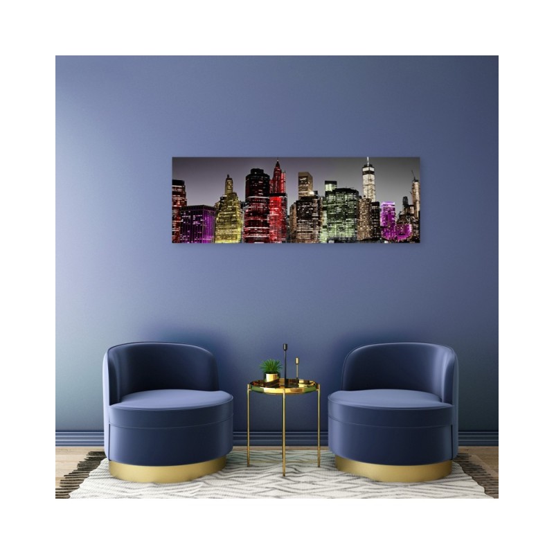 Leinwandbild - Bunte Wolkenkratzer | Feeby