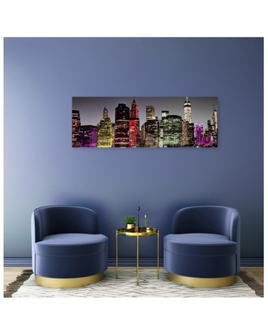 Leinwandbild - Bunte Wolkenkratzer | Feeby