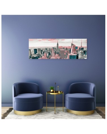 Wandbild für Wohnzimmer - New Yorker Wolkenkratzer | Feeby