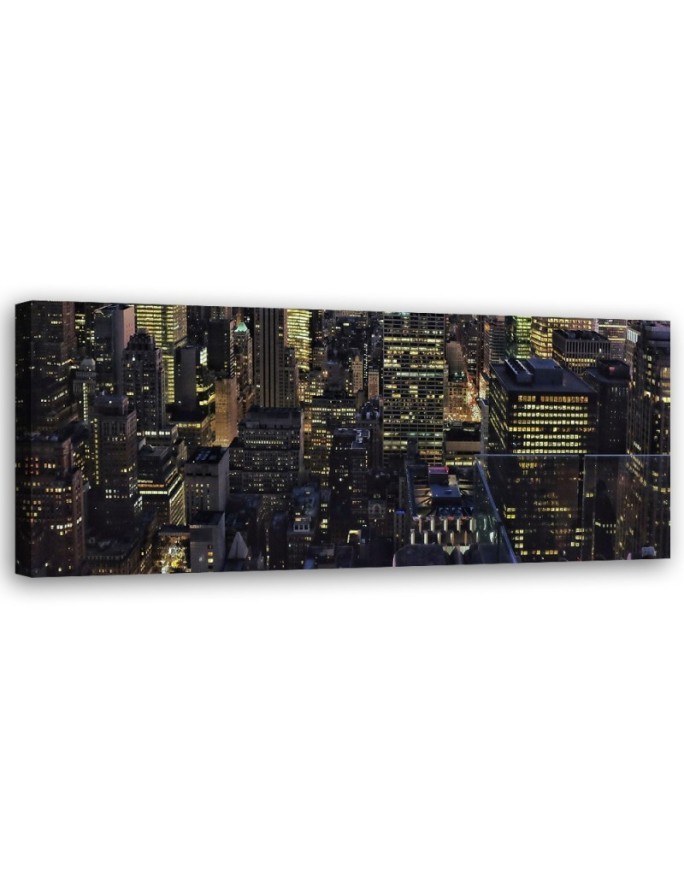 Modernes Wandbild - Die Stadt bei Nacht | Feeby