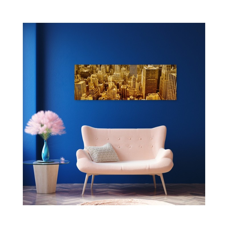 Modernes Wandbild - Goldene Gebäude | Feeby