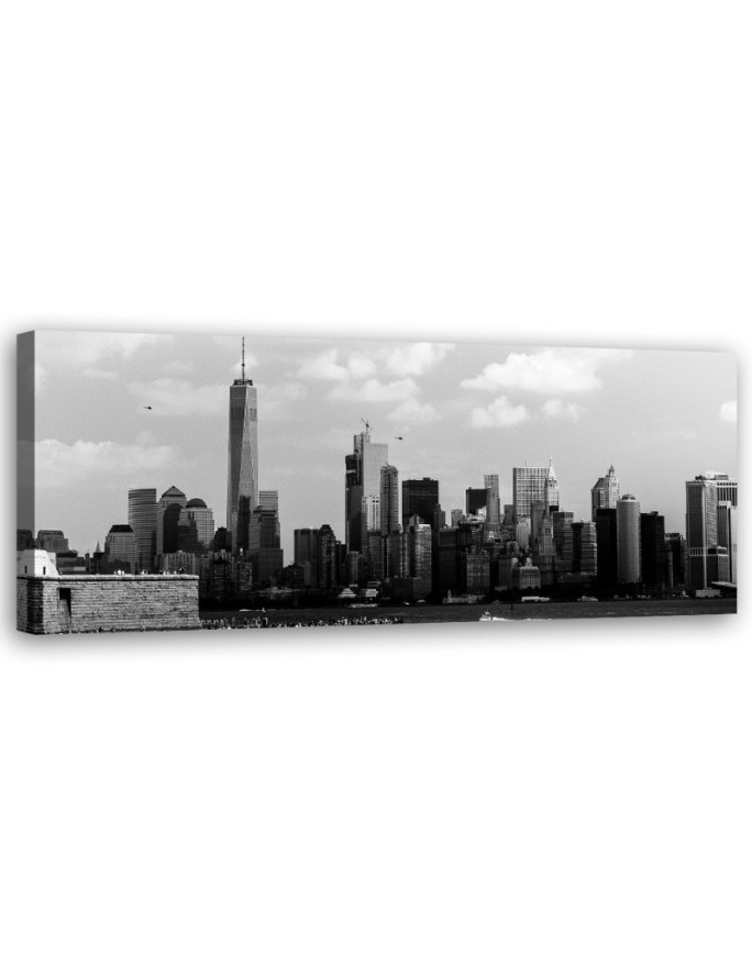 Bild auf Leinwand - Schwarz-weiße Stadt | Feeby