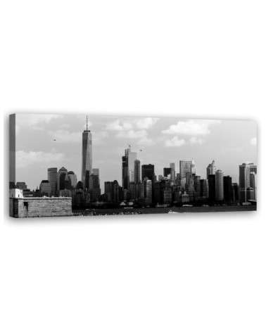Black and white city - canvas painting on canvas | FEEBY
