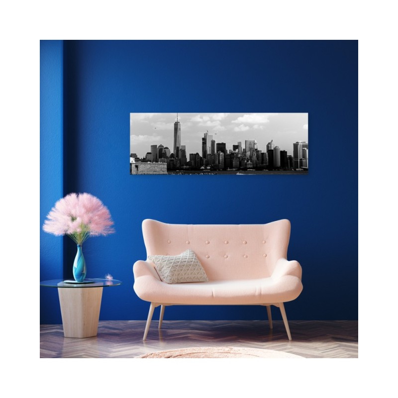 Bild auf Leinwand - Schwarz-weiße Stadt | Feeby