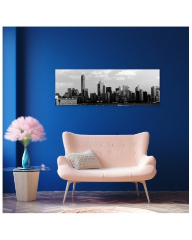 Bild auf Leinwand - Schwarz-weiße Stadt | Feeby