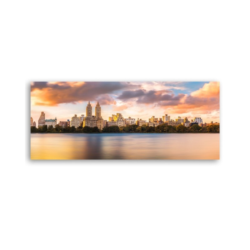 Leinwandbild modern - Sonnenuntergang über der Stadt | Feeby