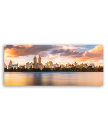 Leinwandbild modern - Sonnenuntergang über der Stadt | Feeby