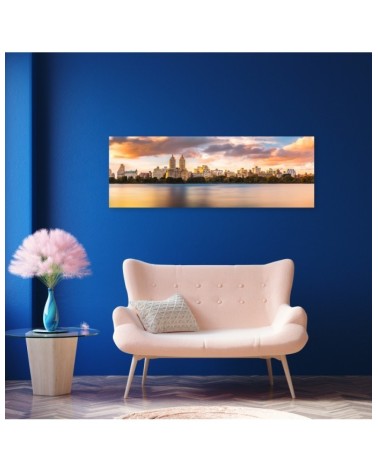 Leinwandbild modern - Sonnenuntergang über der Stadt | Feeby