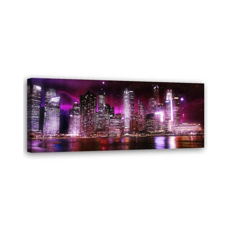 Leinwandbild - Lila Stadtbild | Feeby