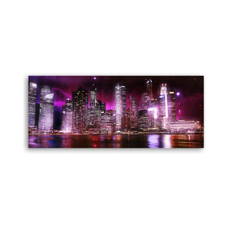Leinwandbild - Lila Stadtbild | Feeby