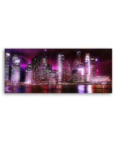 Leinwandbild - Lila Stadtbild | Feeby