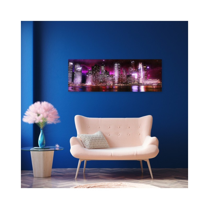 Leinwandbild - Lila Stadtbild | Feeby