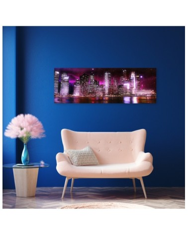 Leinwandbild - Lila Stadtbild | Feeby