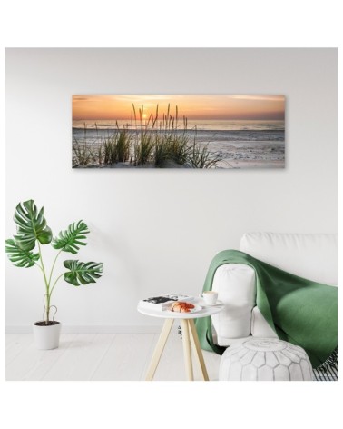 Wandbild für Wohnzimmer - Sonnenuntergang am Strand | Feeby