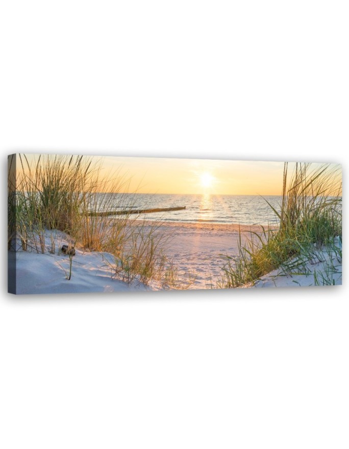 Leinwandbild - Sonnenuntergang über dem Meer | Feeby