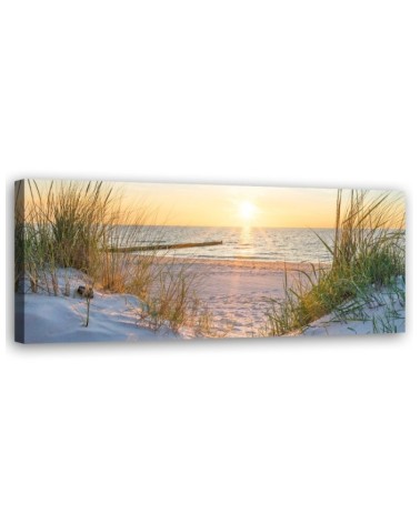 Leinwandbild - Sonnenuntergang über dem Meer | Feeby