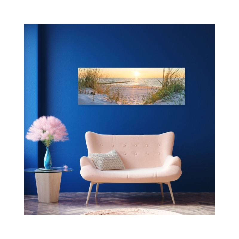 Leinwandbild - Sonnenuntergang über dem Meer | Feeby