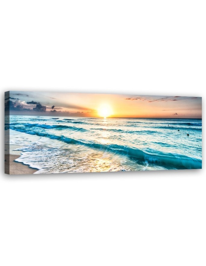 Bild auf Leinwand - Wellen am Strand | Feeby