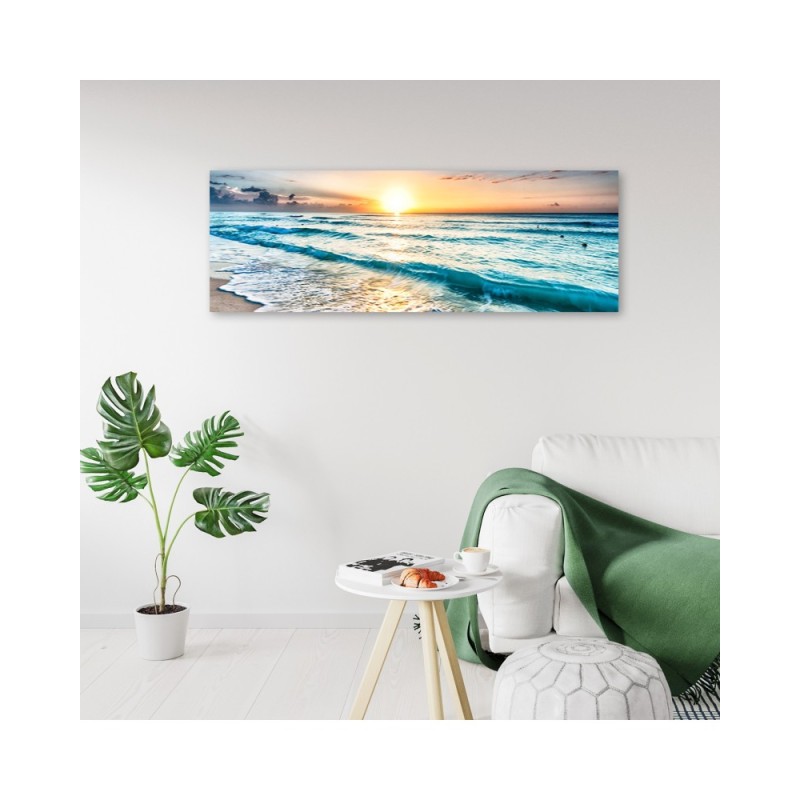 Bild auf Leinwand - Wellen am Strand | Feeby