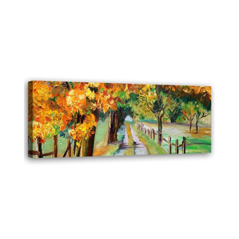 Leinwandbild modern - Herbstlich bemalte Bäume | Feeby