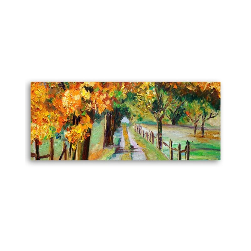 Leinwandbild modern - Herbstlich bemalte Bäume | Feeby