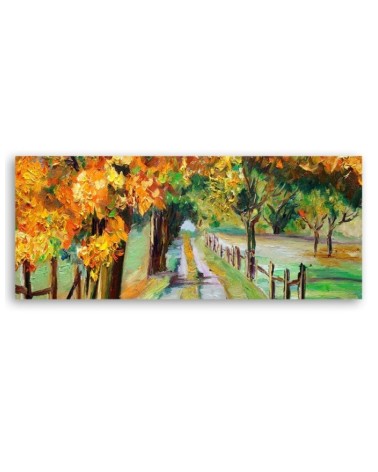 Leinwandbild modern - Herbstlich bemalte Bäume | Feeby