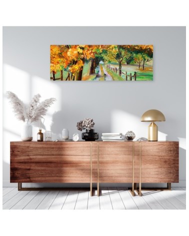 Leinwandbild modern - Herbstlich bemalte Bäume | Feeby