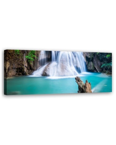 Wandbild für Wohnzimmer - Wasserfall in den Tropen | Feeby