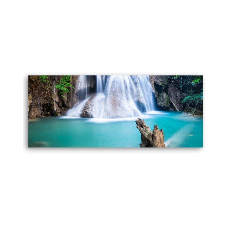 Wandbild für Wohnzimmer - Wasserfall in den Tropen | Feeby