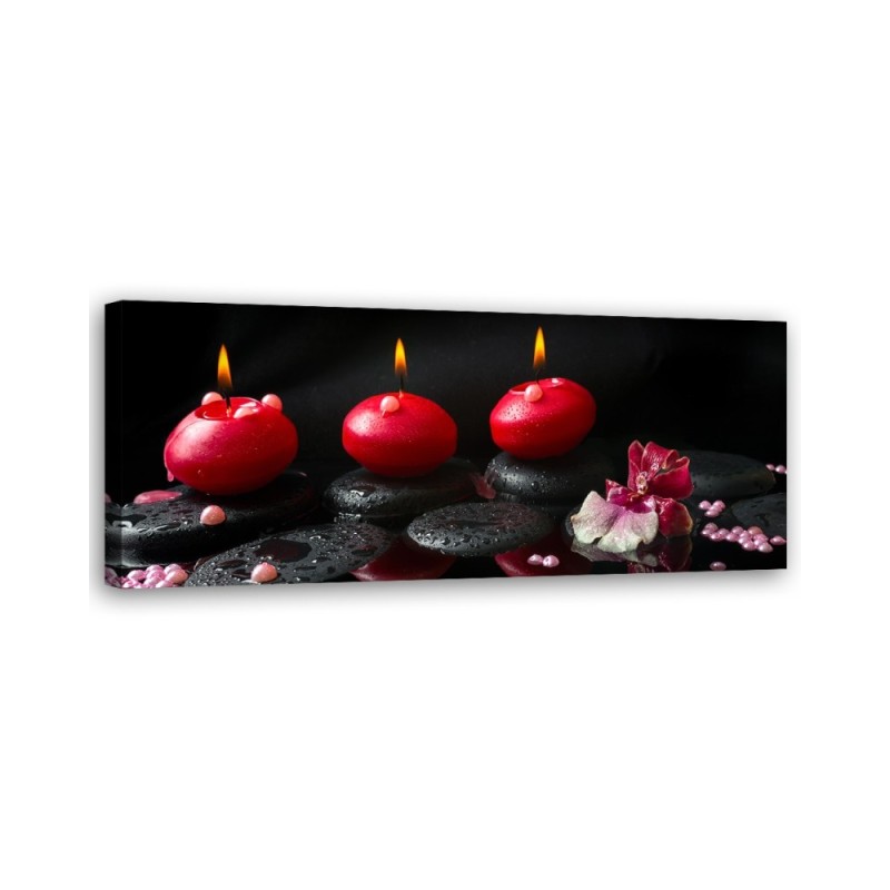 Bild auf Leinwand - Stones Zen Spa Kerze | Feeby