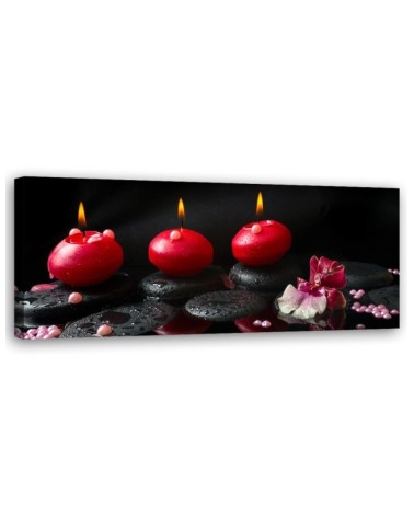 Bild auf Leinwand - Stones Zen Spa Kerze | Feeby