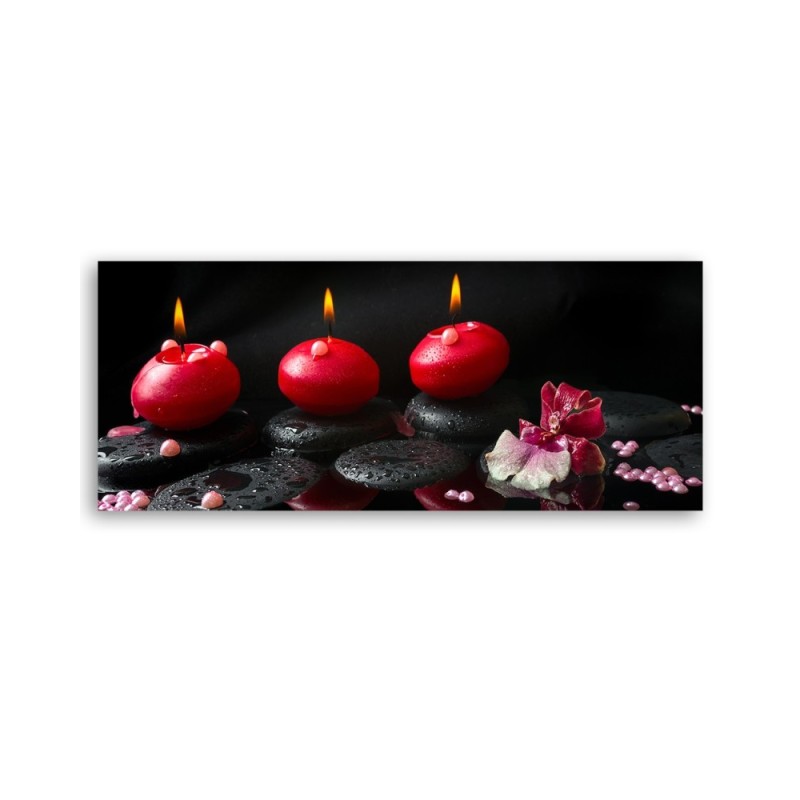 Bild auf Leinwand - Stones Zen Spa Kerze | Feeby